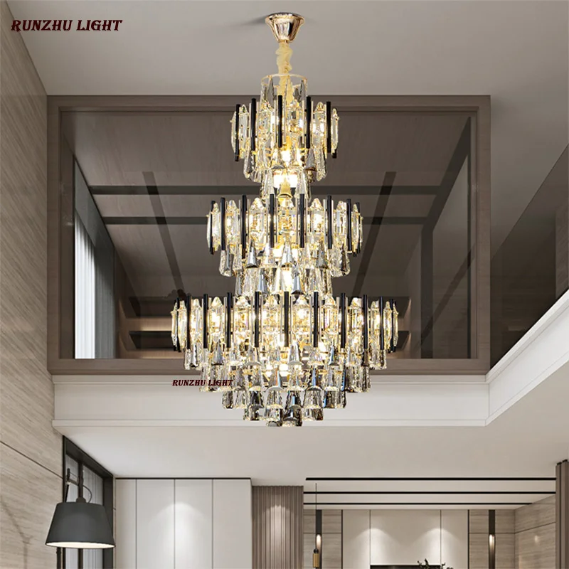 

High-end Winery Chandelier Club Headlights Villa Living Room Lights Hotel Luxury Crystal Lights Project Decorative Lights