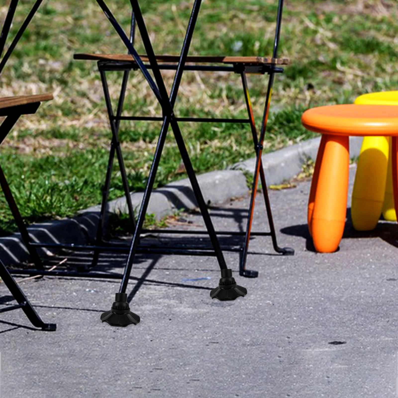 4 pçs protetores de chão de perna de cadeira antiderrapante tampas de plástico para cadeiras de acampamento e mesas protetores de pés de cadeira de acampamento