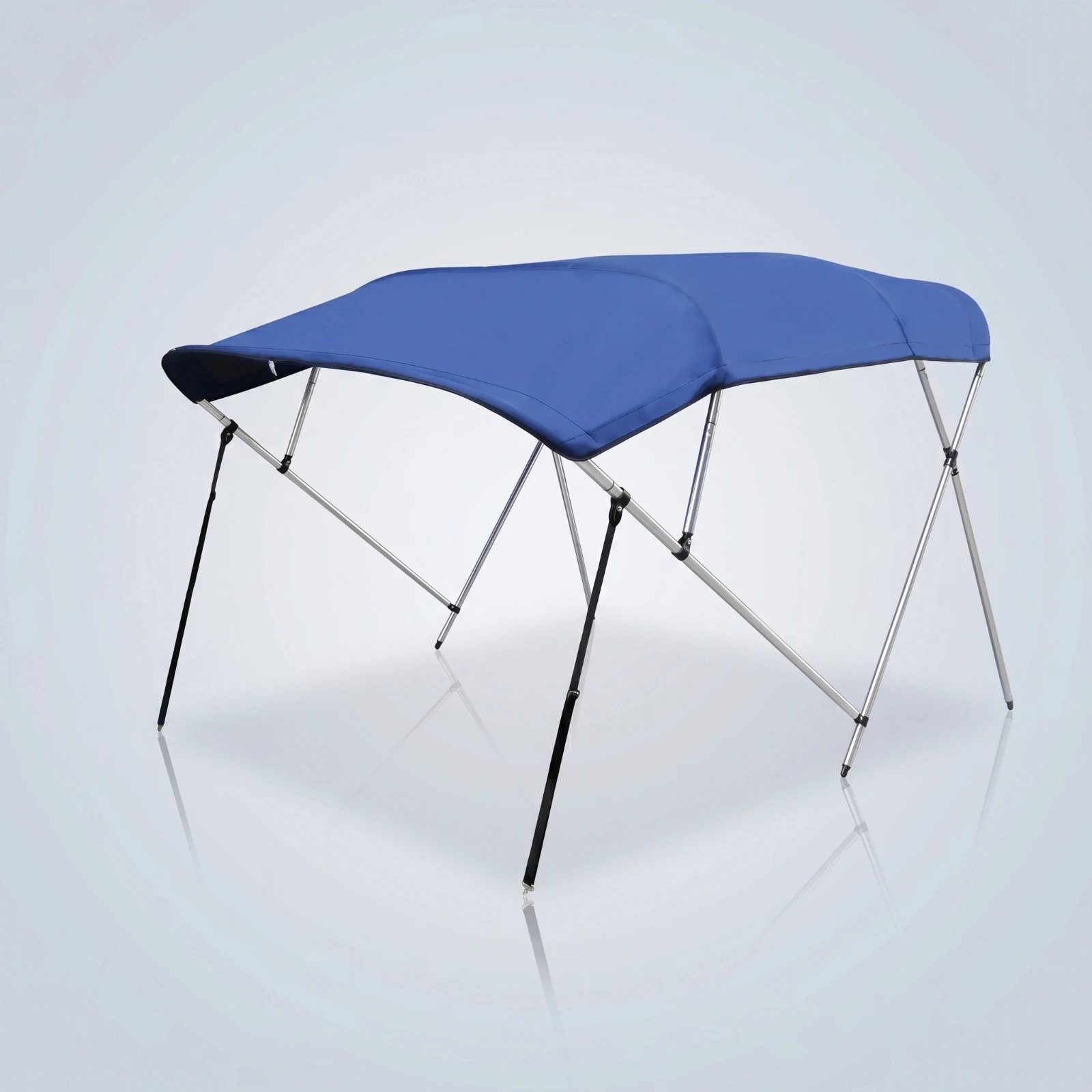 Bimini Top with Straps Compact Boat Canopy with Metal Frame Bimini Top Marine-Grade Sunshade Sleek for Boaters, Speedboats