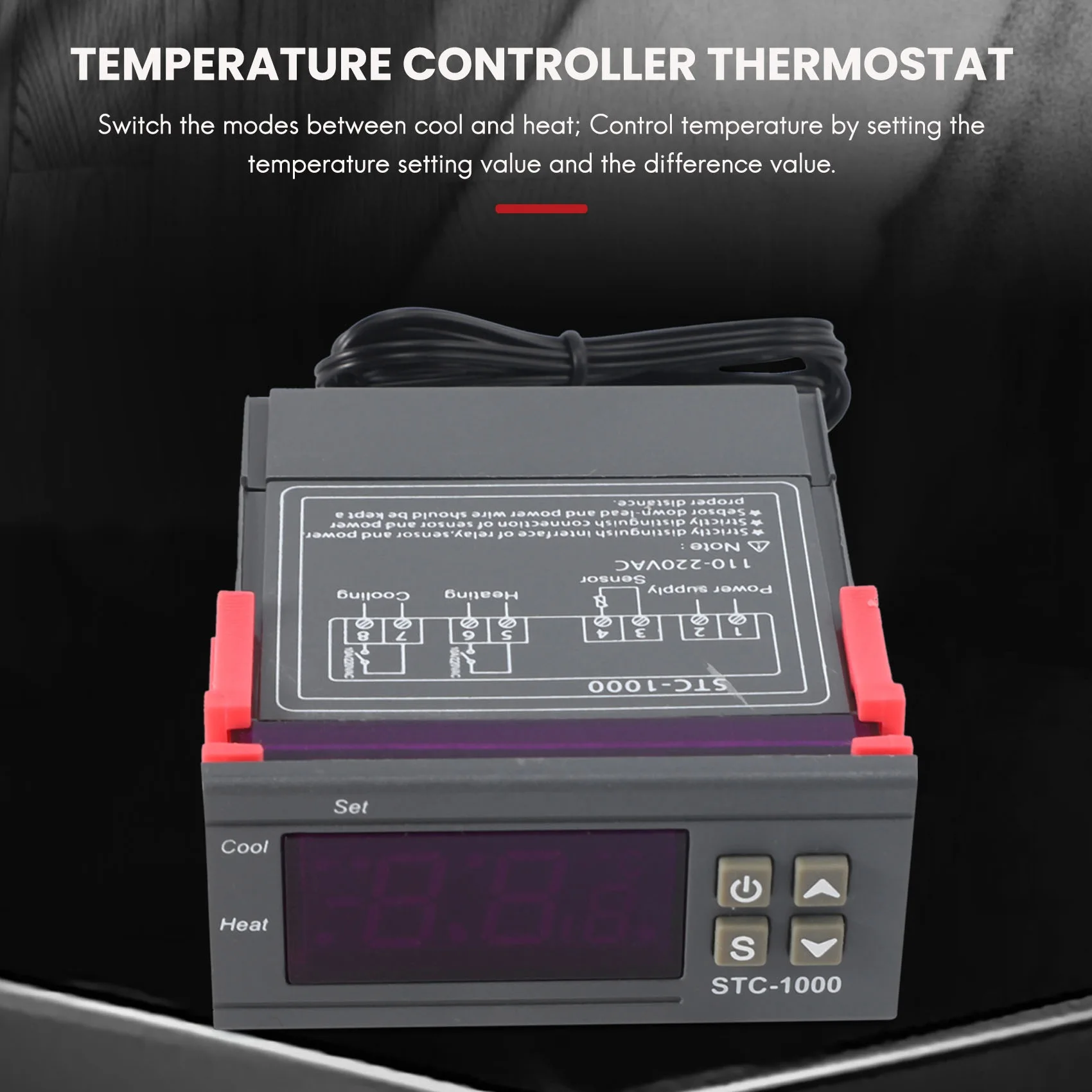 220V digitaler STC-1000 temperatur regler Thermostat regler + Sensors onde
