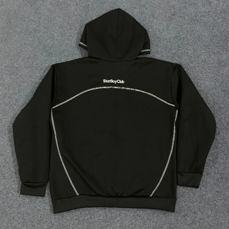 クリエイティブなプルオーバー、ハイストリートゴシック、レタープリント、ルーズフィットのフーディー、秋冬、アメリカンスタイル、長袖、オーバーサイズ、レディーススウェットシャツ