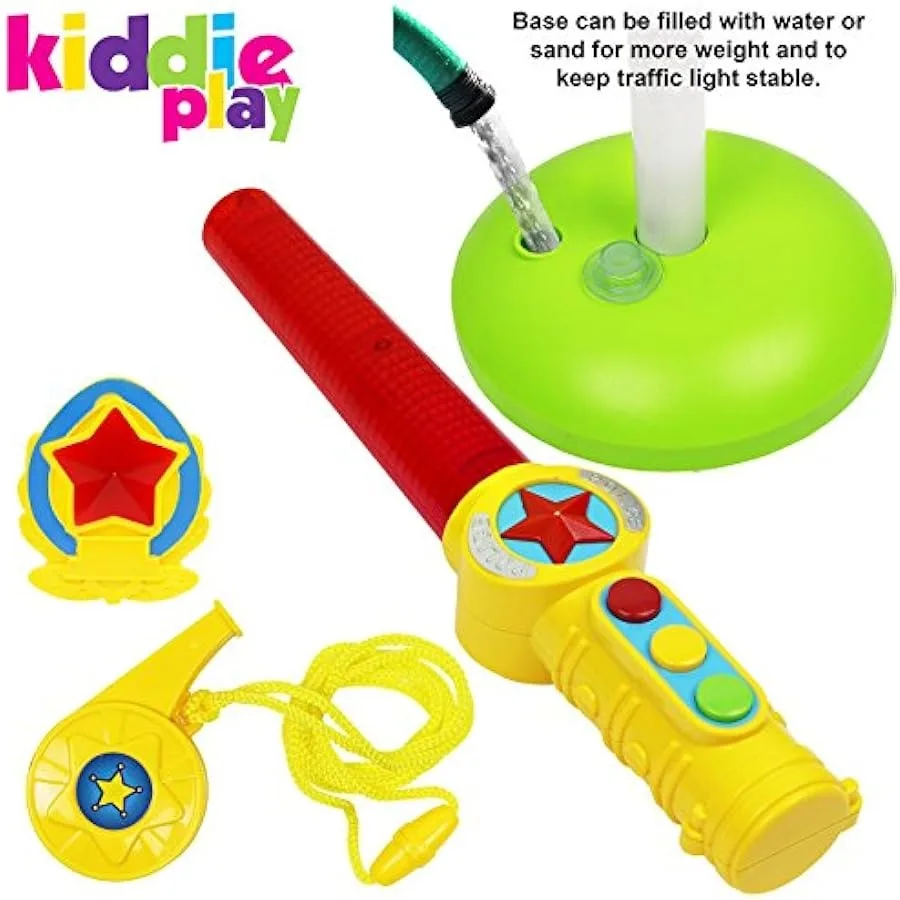 Kiddie Play Traffic Light Toy for Cars and Bikes with Lights and Sounds