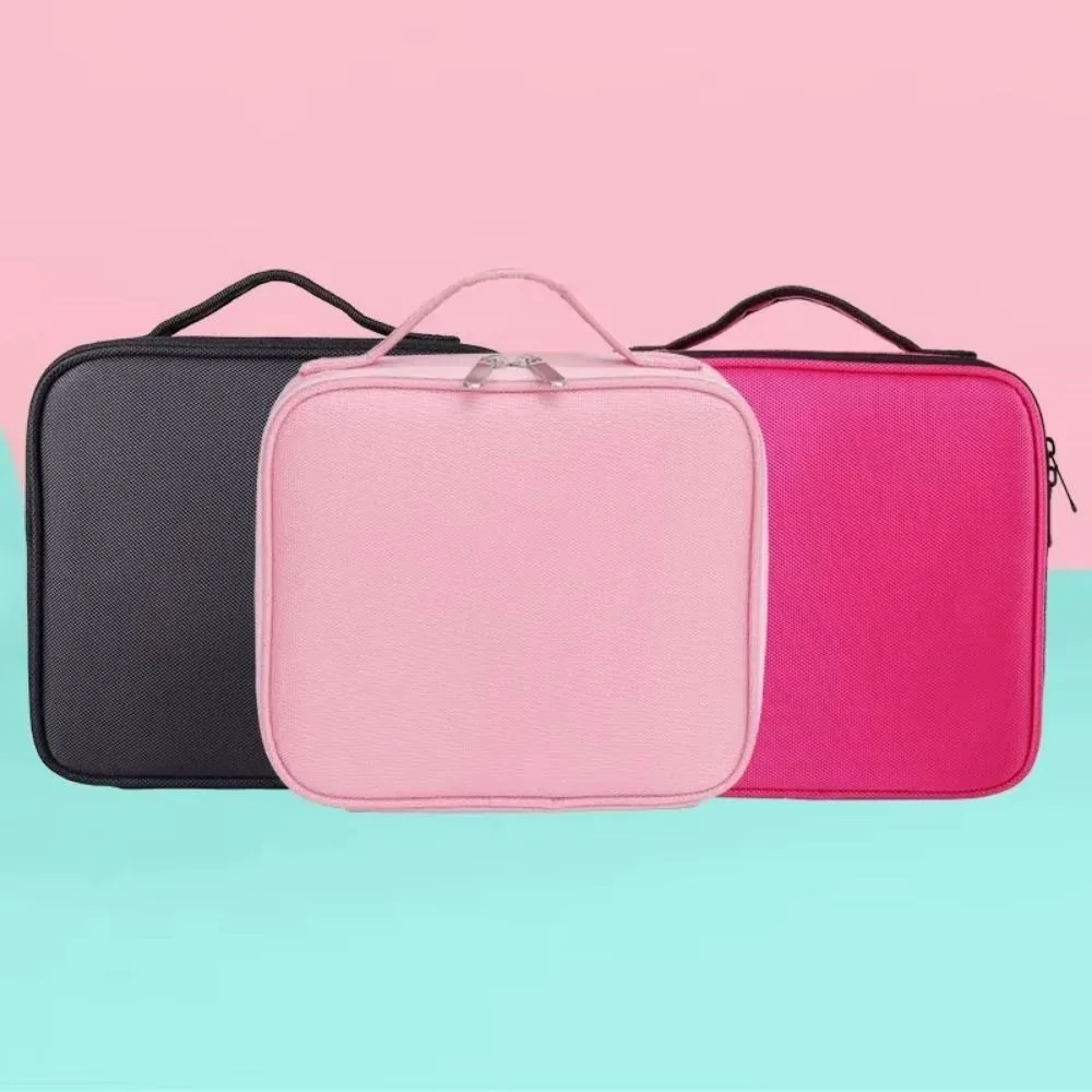 Fashion Makeup Storage Bag Portable Handheld Cosmetics Storage Box Large Capacity Oxford Cloth Women's Makeup Pouch