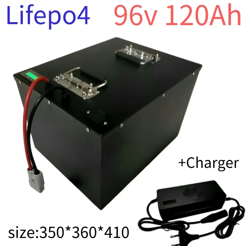 powerful 96V 120Ah Lifepo4 battery pack with BMS 26S for motorcycle mortorhome golf cart tour car 10A Charger