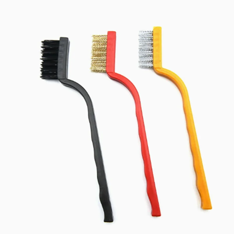 Kitchen Stove Gap Cleaning Nylon Scrub Brush, Hard-Bristled Crevice Cleaning Brushes Set for Range Hood Grease Grime, Clean T