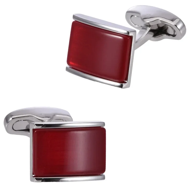 High-quality Metal Agate Cufflinks Men's French Shirt Business Cuff Links Wedding Party Button Luxulry Jewelry Accessories