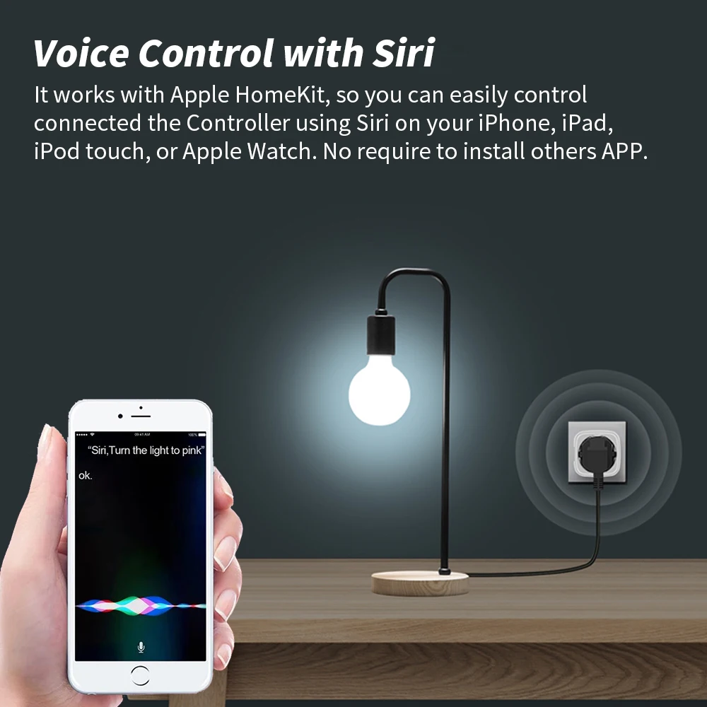 Xiaomi Smart Home Apple Homekit/Tuya Smart Socket EU Plug Network Wall Outlet Wifi Electric Sockets Use Siri/ Alexa /Google