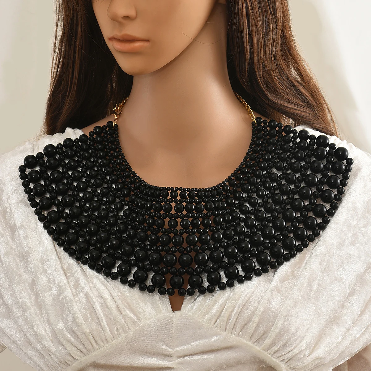 สร้อยคอแฟชั่น ไข่มุก ชุดแต่งงาน สายคล้องไหล่ เครื่องประดับ ลูกปัดทำมือ ดีไซน์แบรนด์