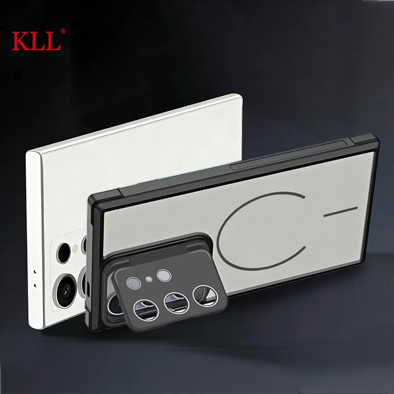 

Luxury Shockproof Magnetic For Magsafe Phone Case For Samsung Galaxy S26 Ultra S25 Edge S24 Plus S23 FE With Stand Holder Cover