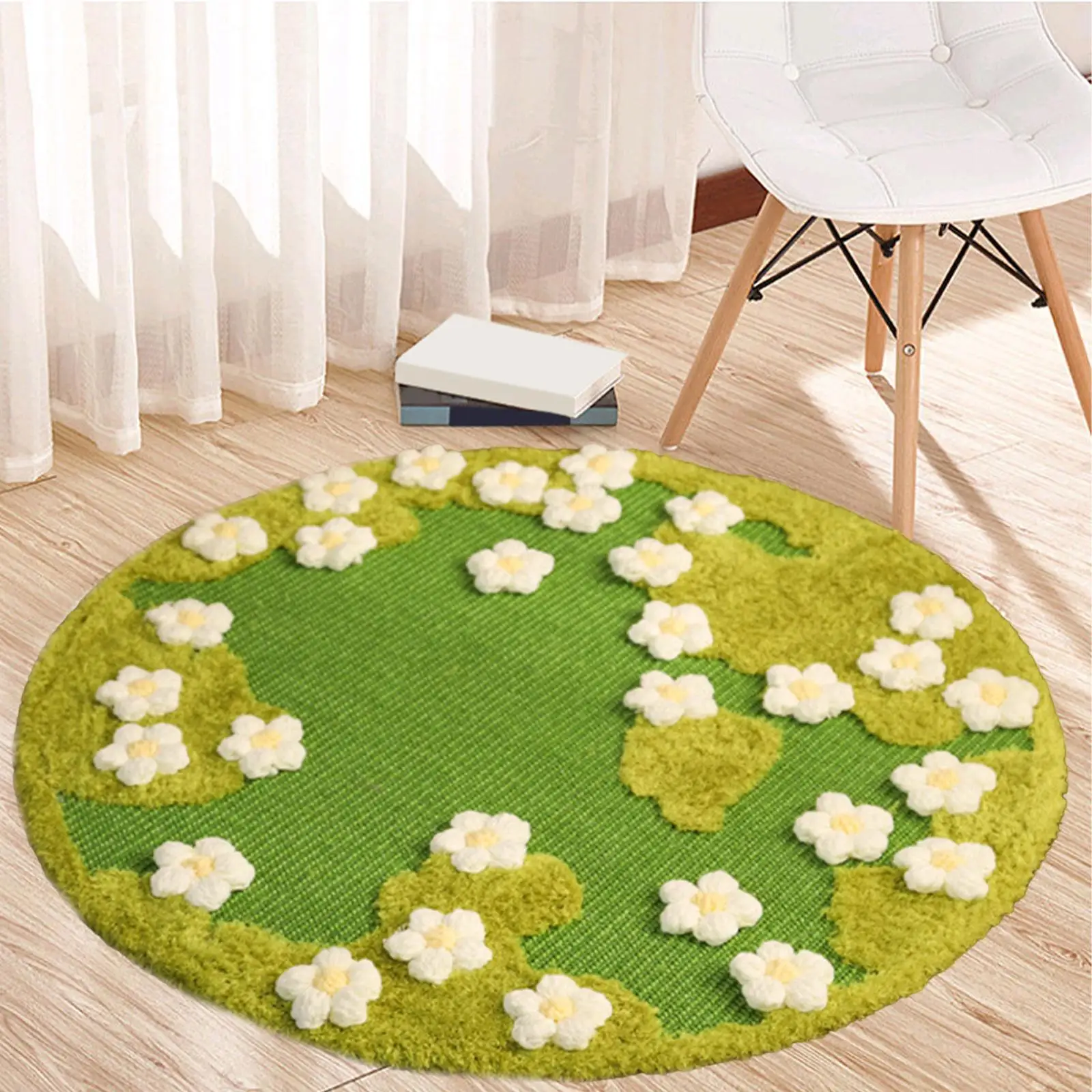 

Sisal Cat Scratching Mat Cat Furniture Protector Round Comfortable Flower Cat Scratch Rug Scratcher Mat for Kitty Cat Kitten