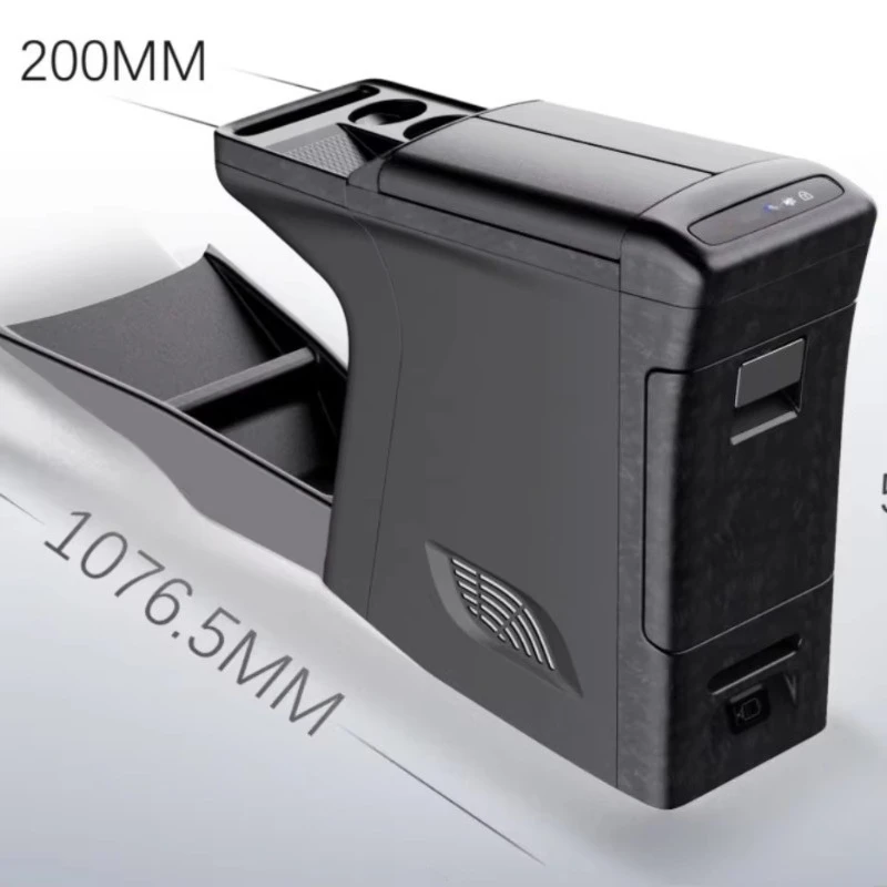 High Quality Luxury ABS Car Armrest Console Box Interior Kits with AC 220V Refrigerator Accessory for Front Multivan T6