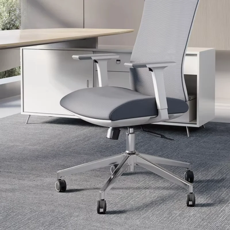 With massage function, rotating high, medium and low backrest, leg rest, foot pedal, rotating headrest, armrest, PU mesh fabric