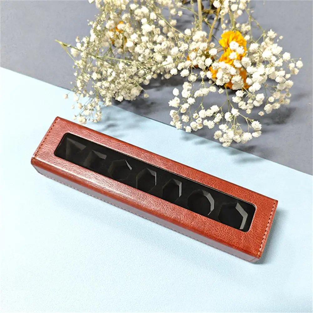 حزمة كأس النرد المستطيلة/الدائرة/السداسية بما في ذلك مادة الجلد والقصدير لحماية ملحقات ألعاب النرد DND TRPG