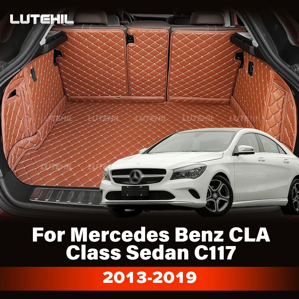 Cargo Liner For Mercedes Benz CLA Class Sedan C117 2013-2019 Car Trunk Mats With Backrest Protectors Cargo Mats Accessories