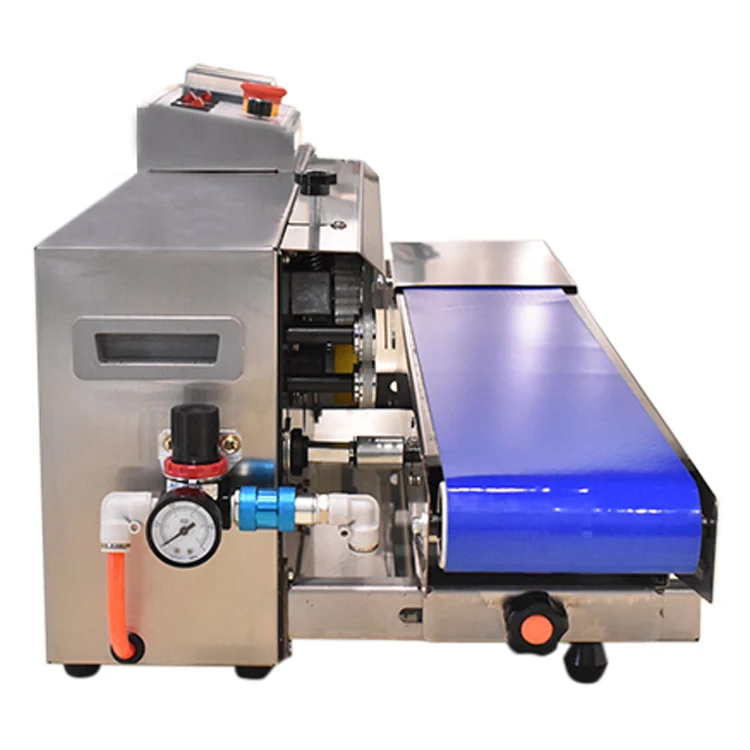 Continuous Nitrogen Gas Filling Flush Plastic Bag Band Sealer Heat Sealing Machines