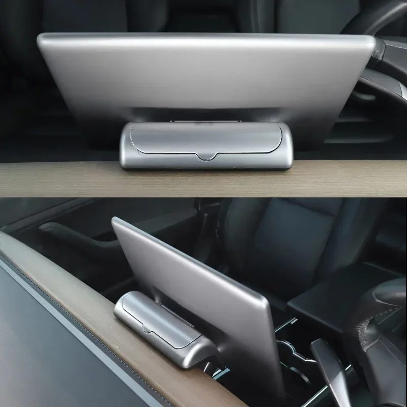 

For Tesla Model 3 Y Glasses Case Screen Rear Dashboard Storage Box with Phone Number Card Model3 Modely Car Interior Accessories