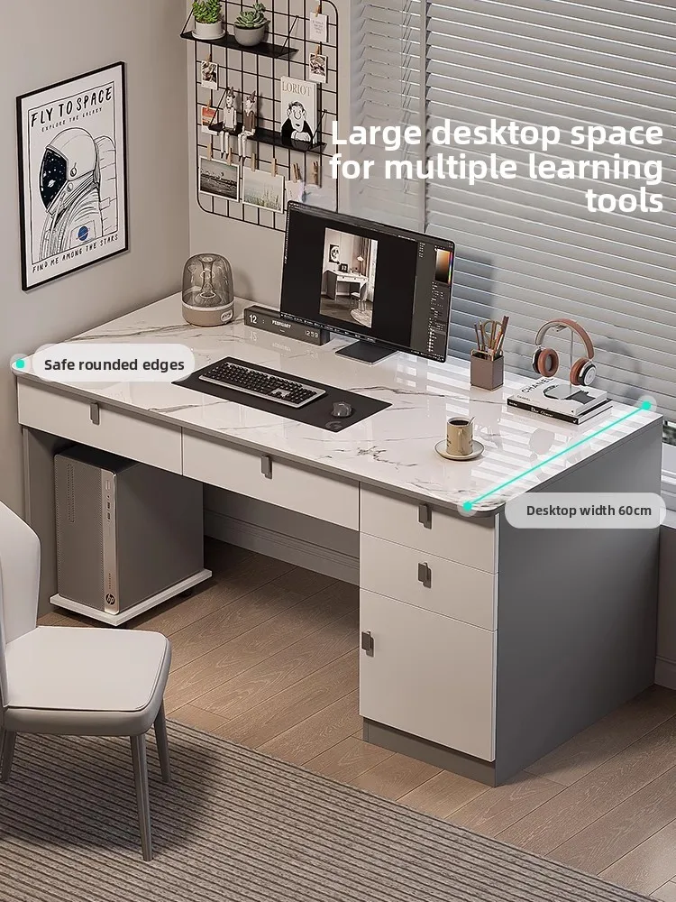 YJQ desk desktop bedroom with drawers light luxury desk student home writing study computer desk