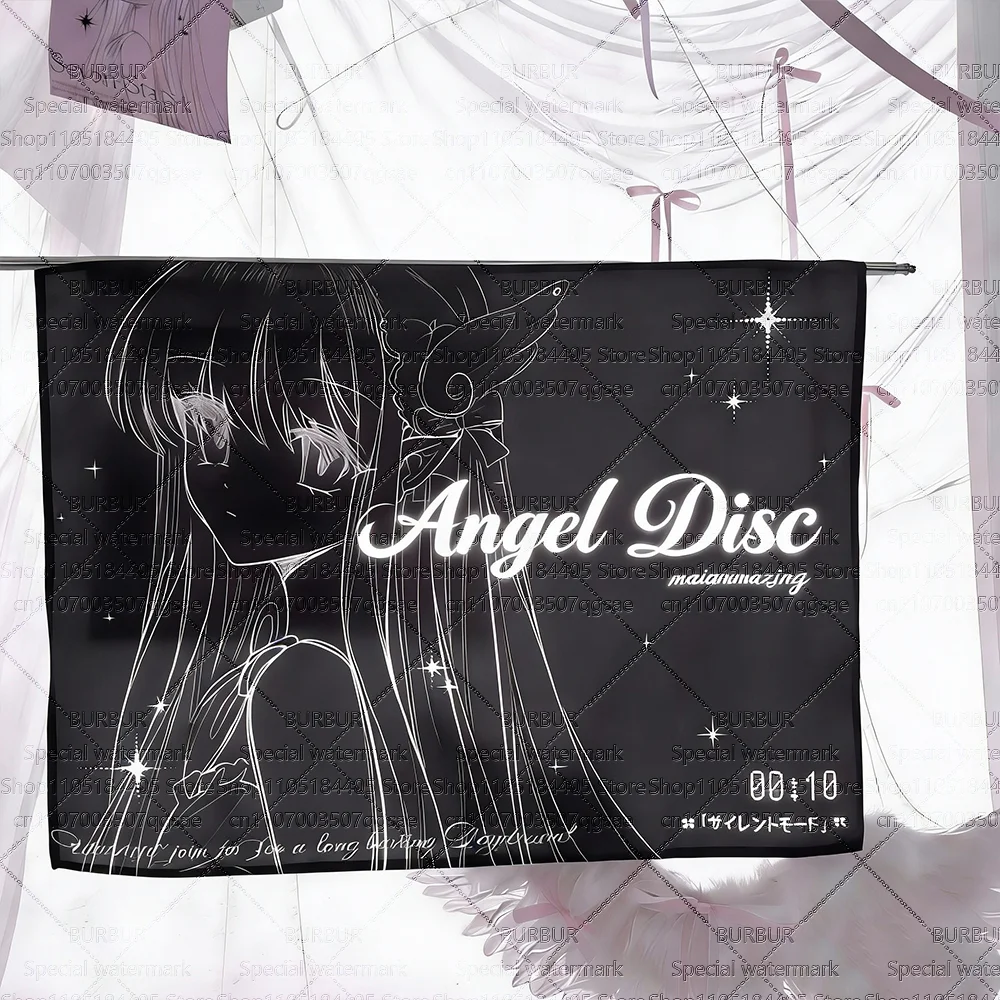 Originelles Design, Engel-Serie in Schwarz und Rosa, Wandbehang, Hintergrundstoff, Nachttisch-Wandteppich, Schlafzimmer-Wandtuch, Innenausstattung, niedlich