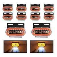10 Uds 24V LED luz de posición lateral de camión luces de liquidación de remolque iluminación lámpara de posición de señal de giro lateral ámbar blanco rojo azul