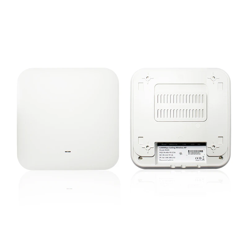التجوال سلس 1200Mbps ثنائي النطاق شبكة واي فاي Ap 48 فولت Poe Power Pocket جيجابت وان Lna ميناء نقطة وصول لاسلكية