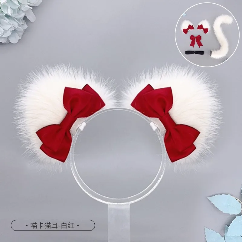 애니메이션 고양이 귀 머리핀 코스프레 로리타 카와이 새끼 고양이 머리 장식 귀여운 만화 동물 모자를 쓰고 있죠 할로윈 파티 의상 액세서리