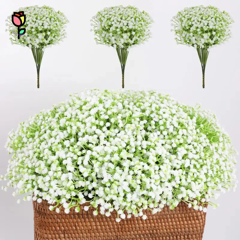 

50PCS Artificial Flowers Gypsophila Peony DIY Floral Bouquets Arrangement for Wedding Birthday Bridal Outdoor Home Decoration