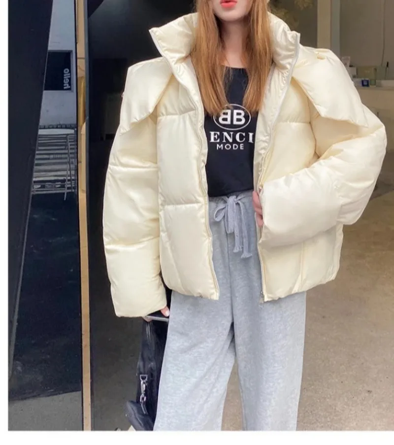 Cotton Padded Women's 2025 Autumn and Winter New Short  Loose and Thick Bread Jacket  Cotton Coat Jacket