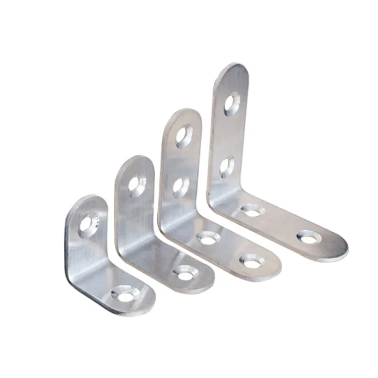 5/10PCS L Bracket Corner Brace Sets Sliver Stainlessy Steel 90 Degree Right Angle corner Brace Joint Bracket Fastener Furniture