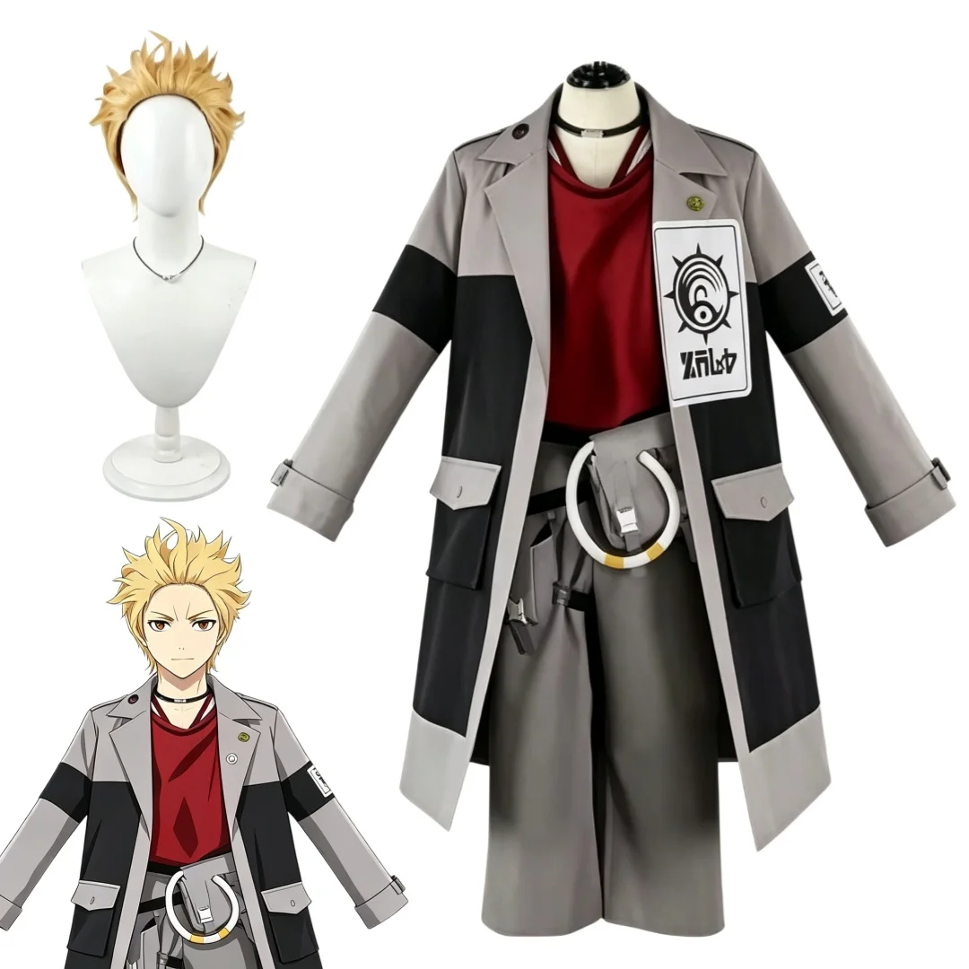 

Anime GACHIAKUTA Enjin Cosplay Costume With Wig Full Set Outfit For Halloween Carnival Role Play