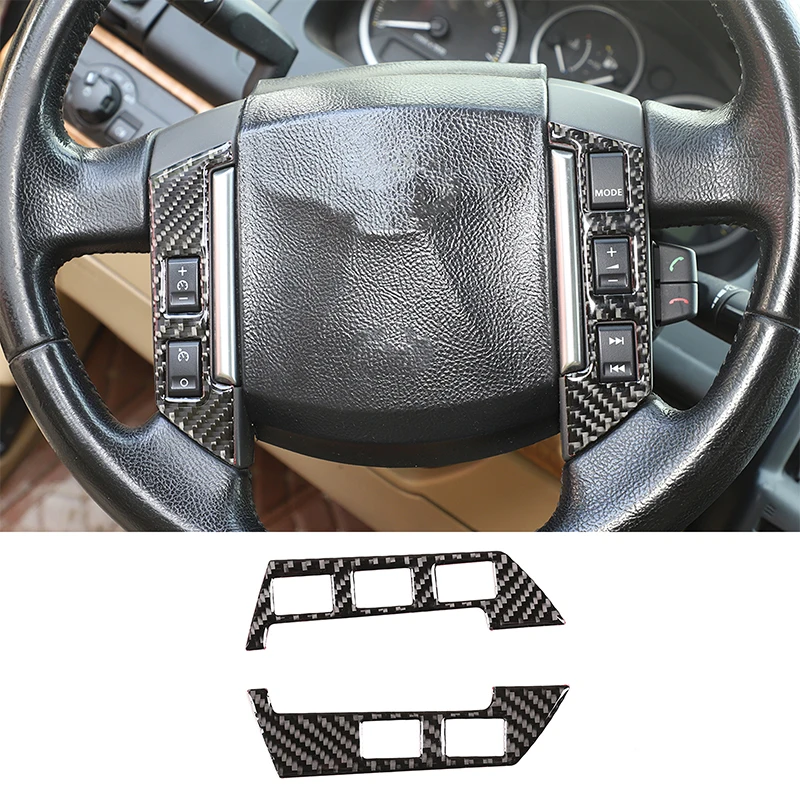 

For Land Rover Freelander 2 LR2 2007-2012 Soft Carbon Fiber Car Steering Wheel Buttons Frame Decoration Interior Accessories