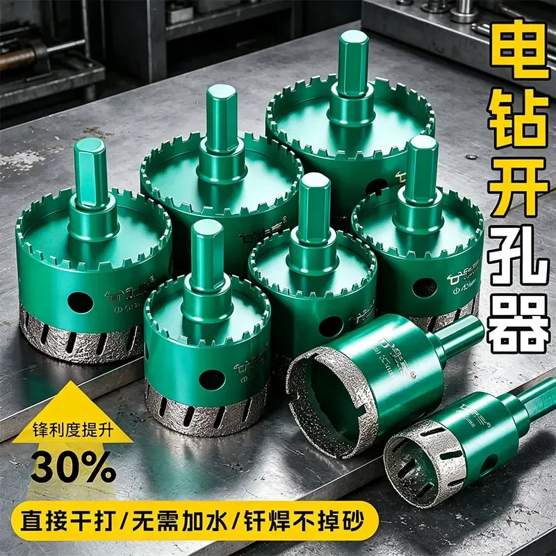 Diamond Hole Saw Drill Bit for Glass Ceramic Marble Tile 6-100mm Electric Hand Drill Core Cutter Tool for Bathroom Kitchen