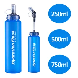 Opvouwbare TPU Zachte Kolf Waterflessen 250Ml 500Ml 750Ml Loophydratatie Pak Heuptas Vest Buitenshuis Sport Waterfles Tas