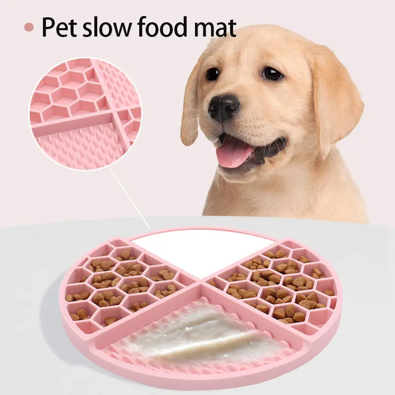 Silicone licking pad Pet Dogs Lick Pad Bath Peanut Butter Slow Eating Licking Feeder Cats Lickmat Feeding Dog Lick Mat