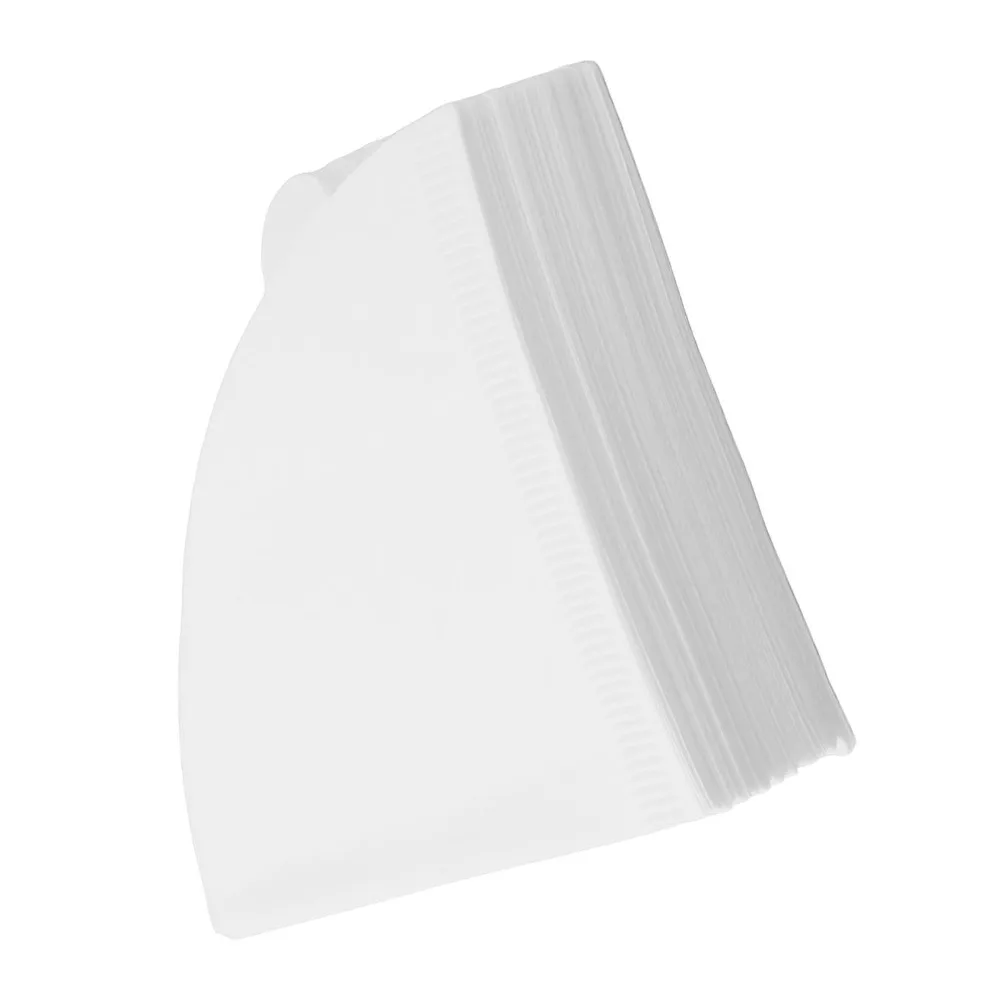 200pcs set Unbleached Paper Cone Coffee Filters Natural Wood Pulp Soft Texture Coffee Filter Paper Durable Disposable
