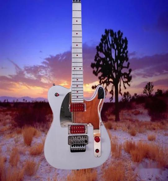 

2026 HOT New John 5 White Guitar, Kill Switch, Arcade Control, Red Body, Mirror Pickguard