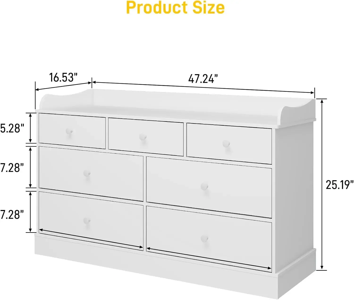 Dresser Organizer, Chest of Drawers Dresser, Storage Drawers for Nursery, Kids Bedroom Furniture, Dresser