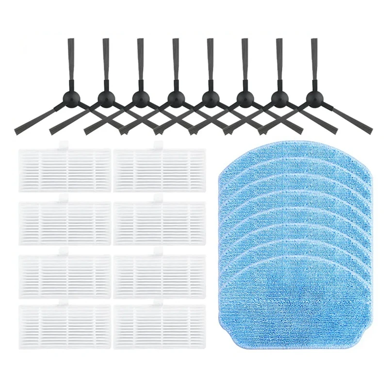 A44F-Per Midea VCR04W Spazzola Laterale Filtro Hepa Mop Panni Straccio Robot Aspirapolvere Parti di Ricambio Accessori