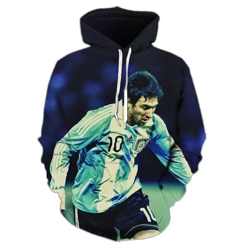 New Hot Football World Cup Cristiano Ronaldo 3D Printed Men's Hoodie Fashion Trend Children's Pullover Men and Women The Same