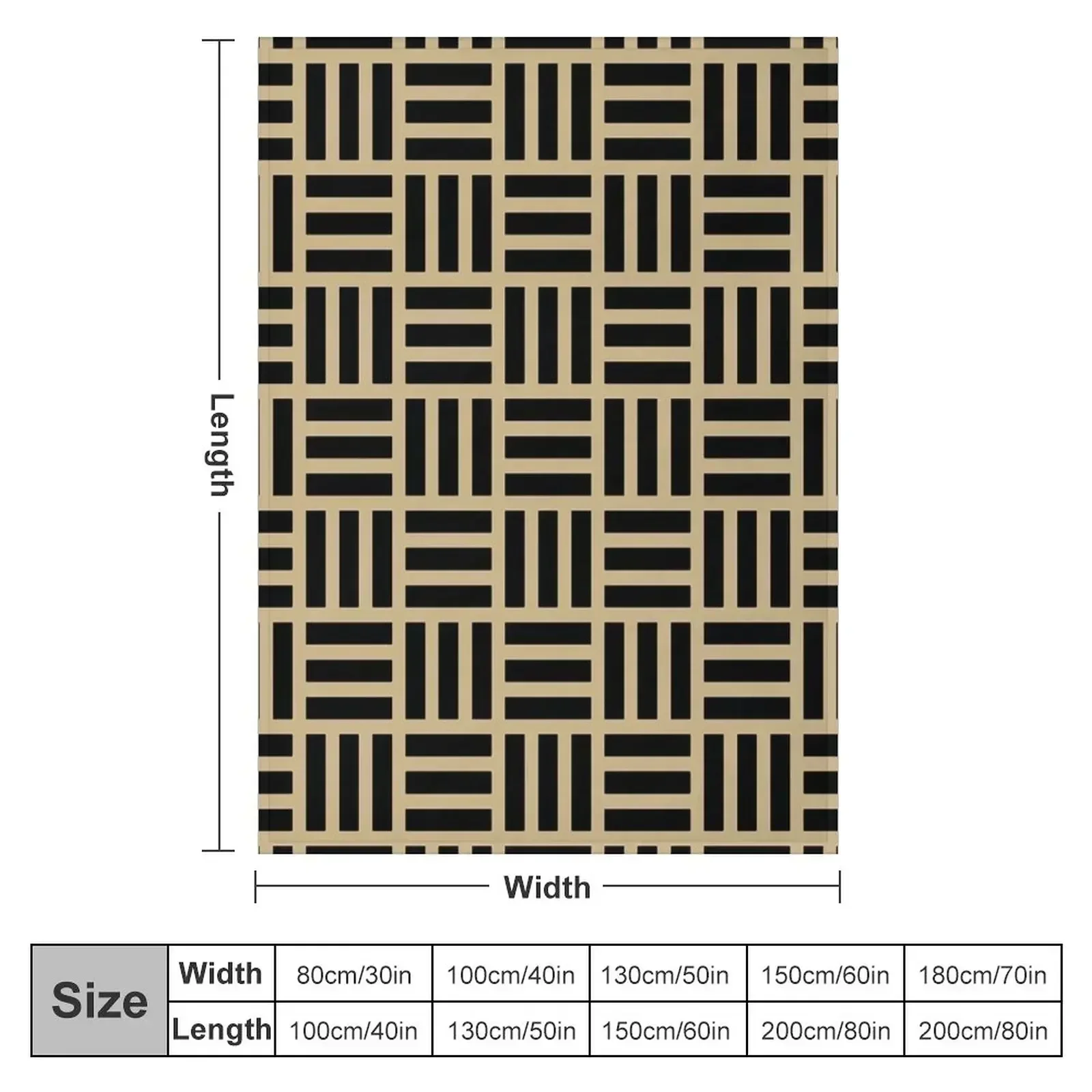 Black And Gold Geometric Art Deco Pattern Abstract Throw Blanket Bed Decorative Sofas christmas gifts cosplay anime Blankets