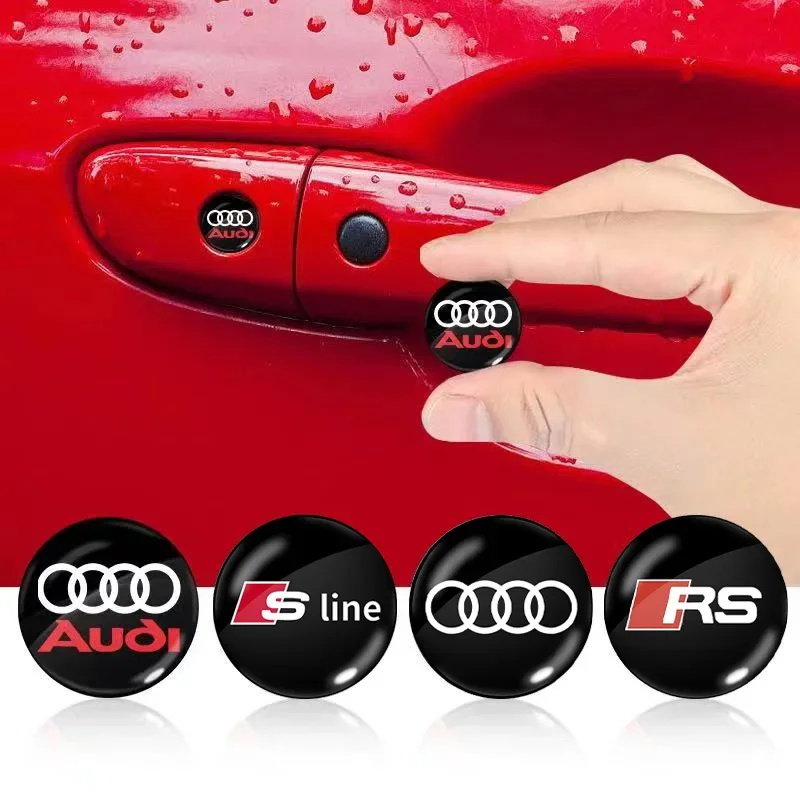 2/4Pcs Car styling Lock Keyhole Stickers Decoration Protection For Audi A1 A2 A3 A4 A5 A6 A7 A8 S3 S6 Q3 Q5 Q7 B9 8V Accessories