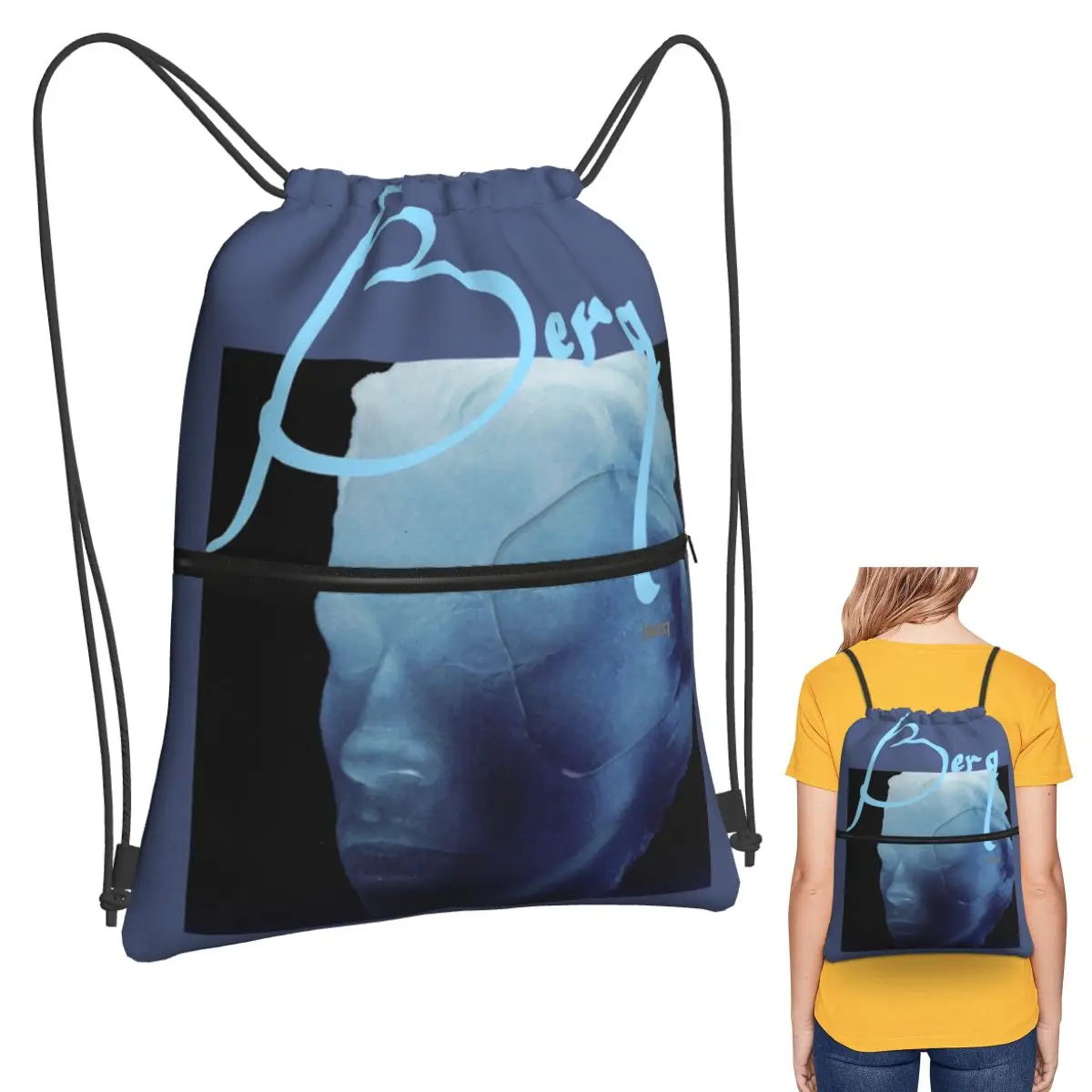 

Berq Album Backpacks Multi-function Drawstring Bundle Pocket Shoes Bag Book Bags for Man Woman Students