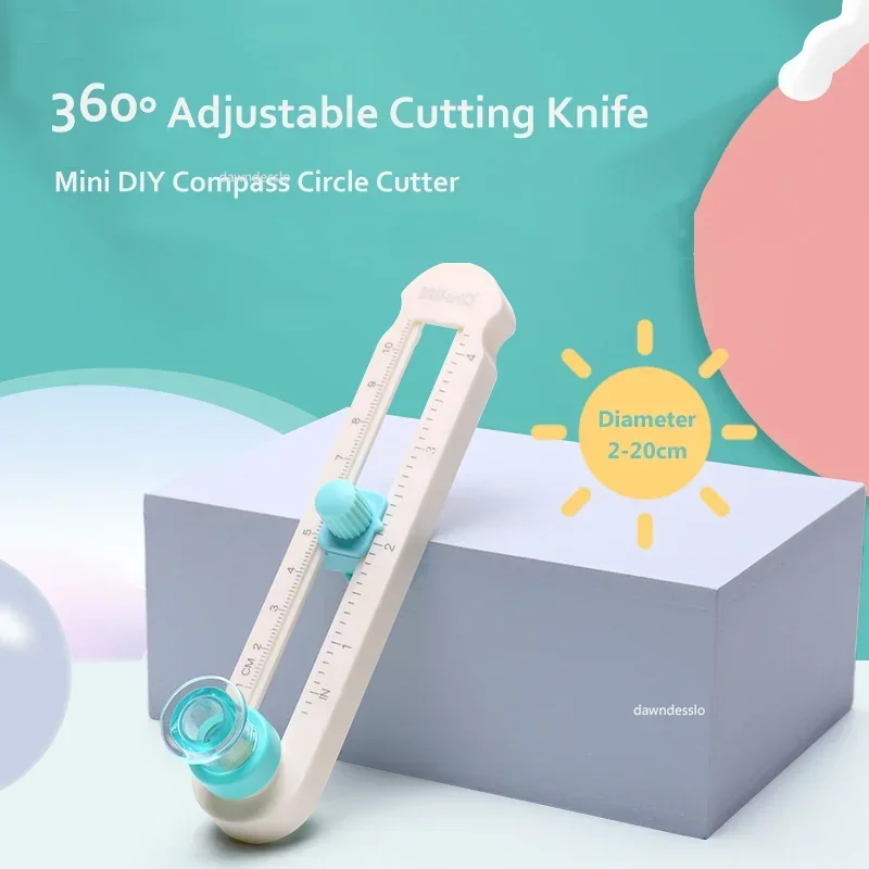 Adjustable 360 Round Cutting Knife DIY Compass Circle Cutter Scrapbooking Cutters Circular Paper Scrapbooking Cards Cutters