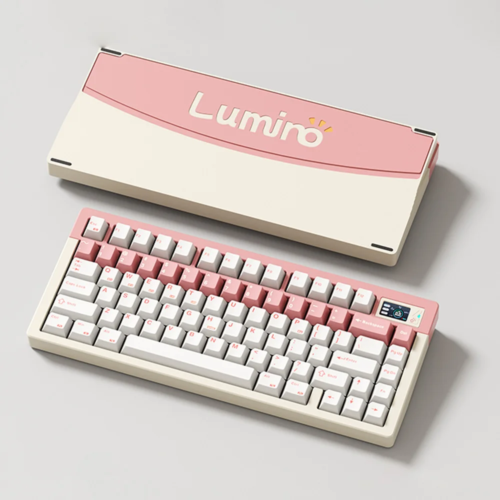 Luminkey Lumino75 Mechanical Keyboard Three Mode RGB Wireless Gaming Keyboard Aluminum Alloy Hot Swap Gasket 80Keys Support VIA