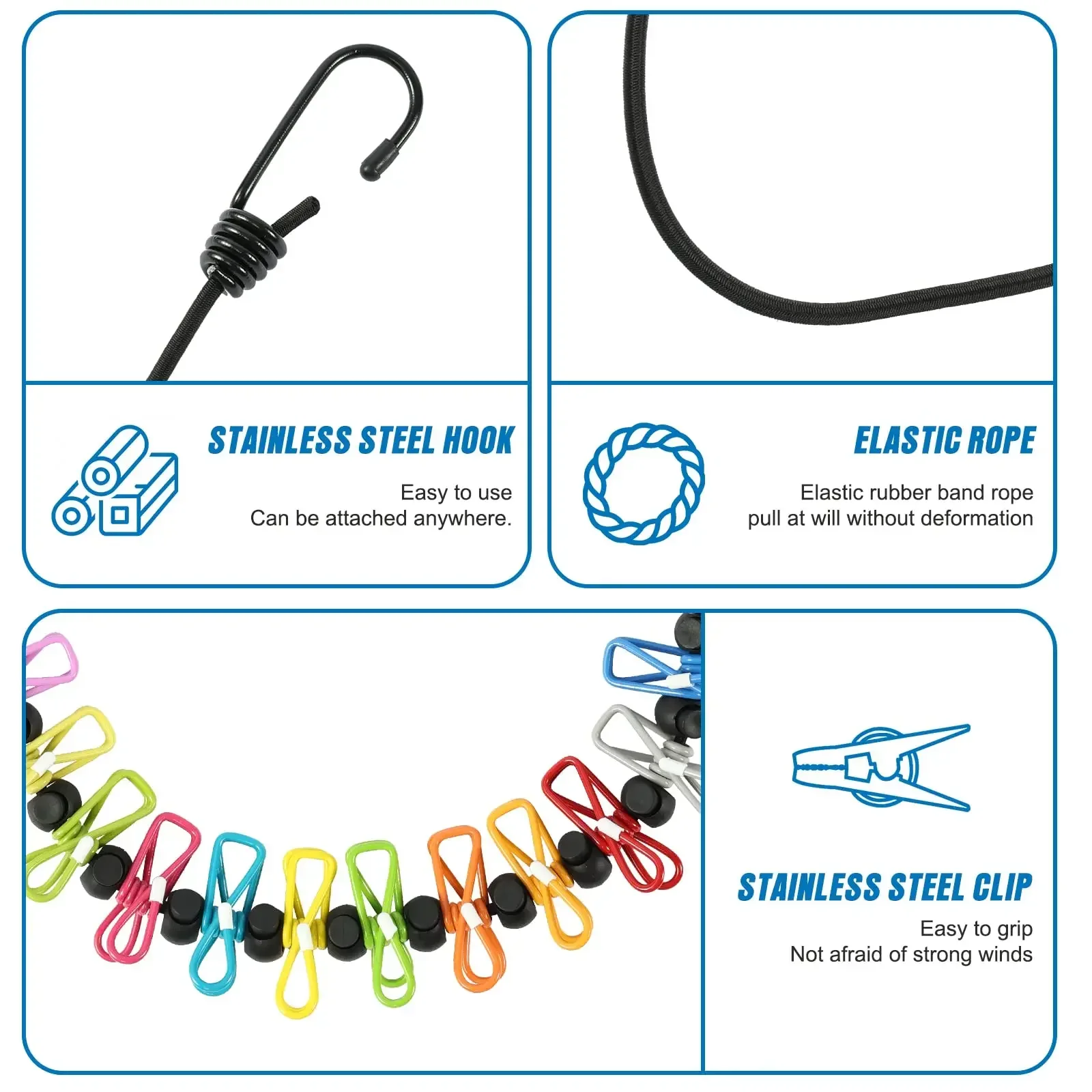 

Travel Retractable Portable Clothesline,for Indoor Laundry and Drying,Outdoor Camping Accessory,Outdoor Camping Accessories