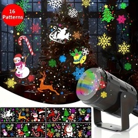 Christmas Laser Light Projector,16 Patterns Snowflake Indoor LED Projector Light for Home Garden Yard Christmas Gift Decoration