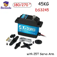 DS3245 45KG Coreless Digital Servo Stainless Steel Gear 7.4V Torque Waterproof for 1/8 1/10 RC Baja Car with 25T Servo Arm