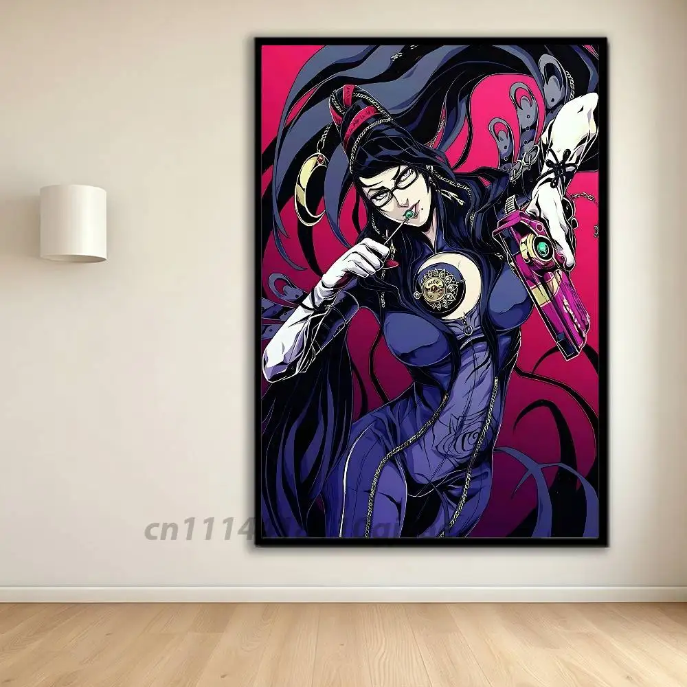 Cool B-Bayonettas-S Game Poster HD Waterproof Self-Adhesive Wall Art – Multi-Scene Use, Top Gift Pick