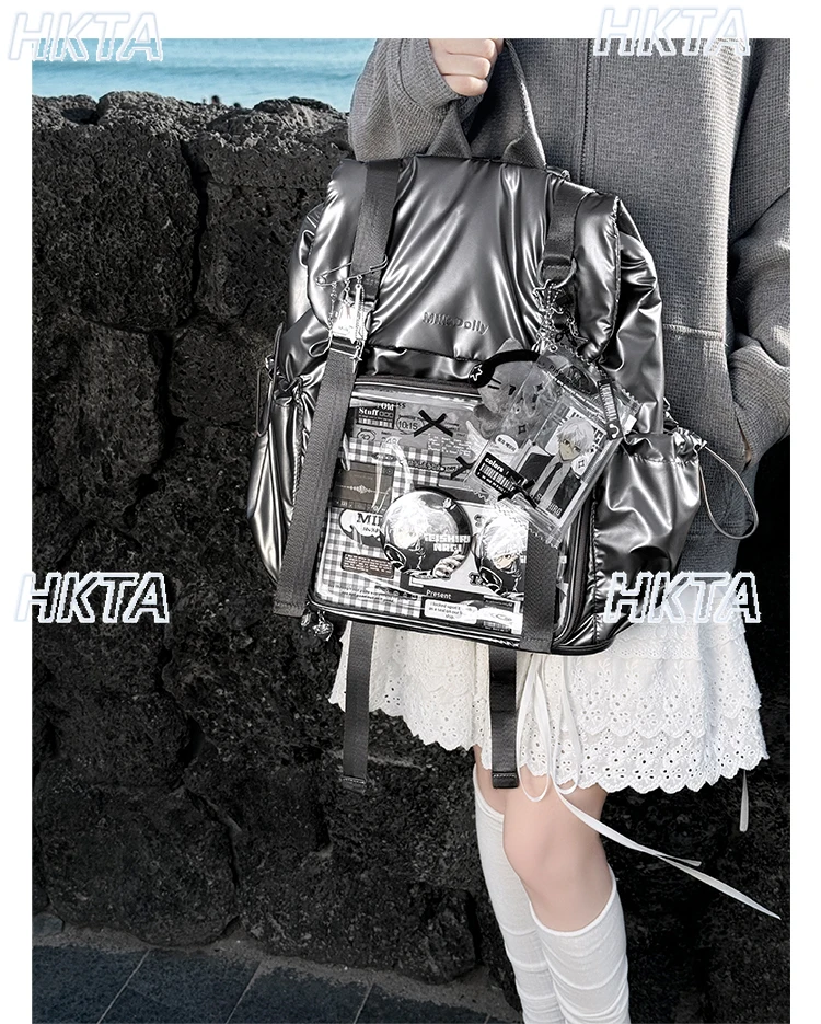 Japanese Style Casual Versatile Pain Bags Women Mine Summer Fashion Shoulder Daily Drawstrings Large Capacity Schoolbags Ladies