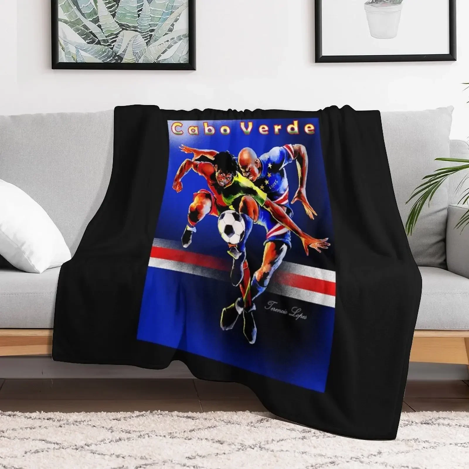 

Cape Verdean soccer players Throw Blanket funny gift valentine gift ideas Plaid Blankets