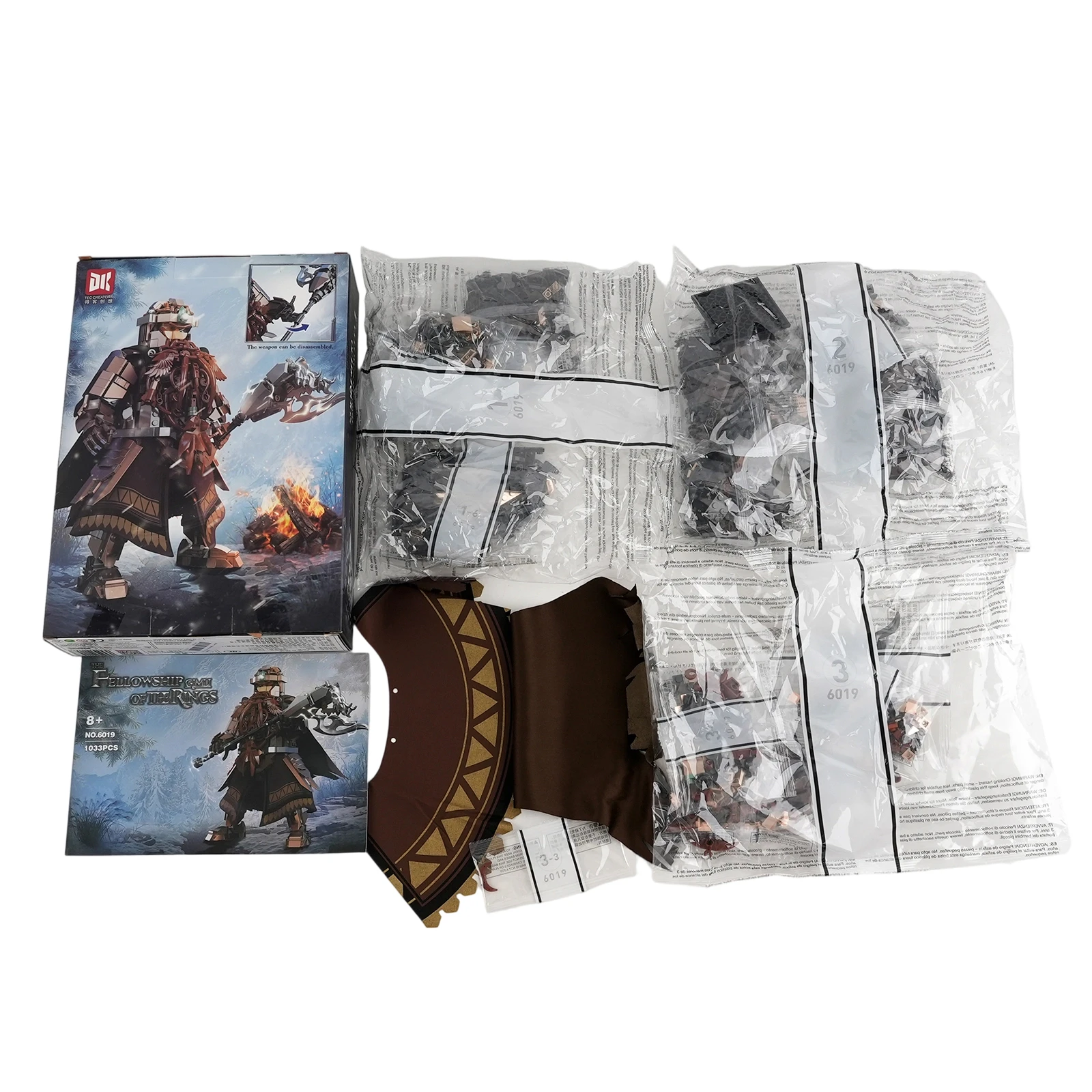 1033PCS Fantasy Dwarf Warrior Building Set Middle-earth Inspired Armored Ring Protector Model for Collectors Kids